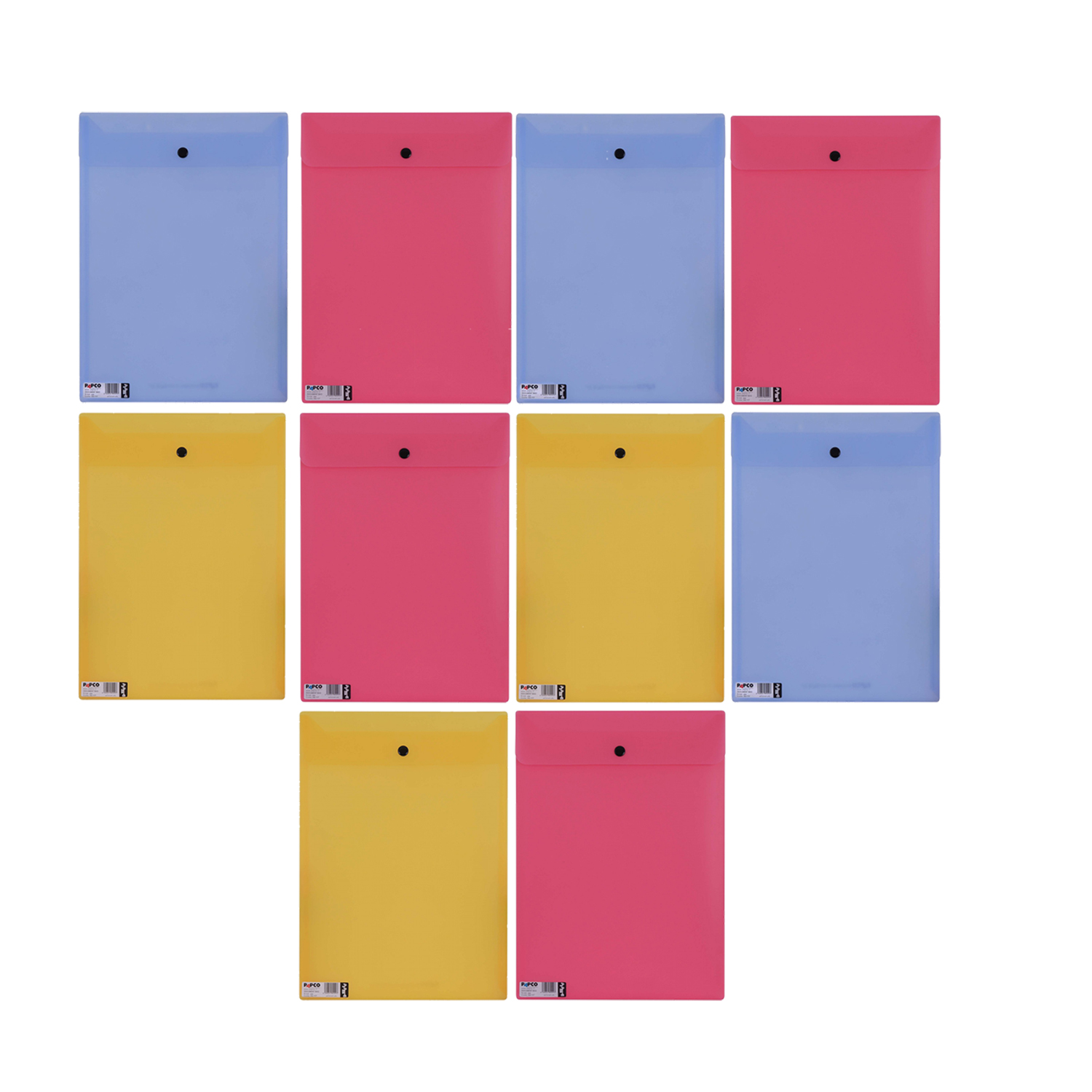 پوشه دکمه دار پاپکو مدل 117 بسته 10 عددی پوشه دکمه دار پاپکو مدل 117 بسته 10 عددی