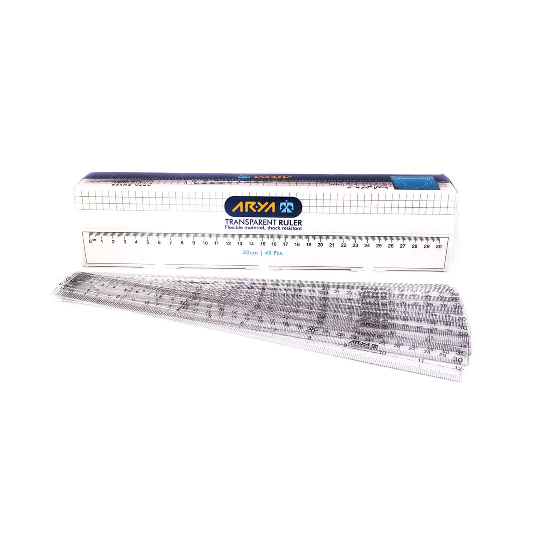 خط-کش-۳۰-سانتیمتری-آریا-8031 خطکش ۳۰ سانتیمتری کریستالی آریا - تصویر 1